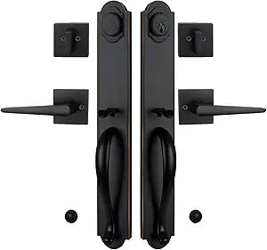 TMC 2018 Aged Bronze Handleset for Front Door (Keyed&Dummy Set-Lever, Bronze)