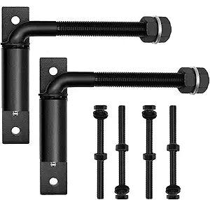 Heavy Duty 3/4" J-Bolt Gate Hinge, 7 Inch Adjustable Hinge, Supports Up to 1100 lbs, Weld-On Design for Wooden & Metal Gates, Farm Fence, Driveway Use (2 Pack)