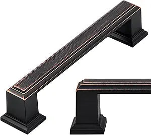 Long Cabinet Handles - 20 Pack (3-3/4 Inch), Antique Cabinet Pulls Oil Rubbed Bronze Handles for Kitchen Drawer Pull, Decorative Drawer Pulls, Bathroom Cabinet Pull, Bedroom Dresser Drawer Pulls