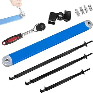 Offset Extension Wrench Clamps Tight Tool - 6-Piece Set Extension Clamp & Adapter, Includes 1/2", 1/4", 3/8" Drive Adapters And 3/8 Inch Ratchet Wrench for Tight Spaces