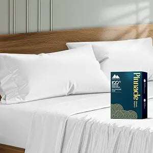 Mayfair Linen Egyptian Cotton Pillowcases King Size Set of 2 - Luxury 1500 Series High Thread Count Pillow Cases King Size (White), Soft & Cooling Sateen Weave Envelope Closure Hotel Pillow Covers