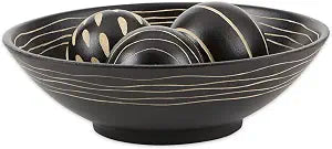 Wood Gifts & Decor Artisan Deco Bowl and Ball Centerpiece