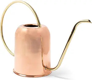 Copper Watering Can Indoor Plants - 48oz Long Spout Precise Small Water Can for Plants, Bonsai, Succulents, Houseplants, or Garden - Metal Inside or Outdoor Plant Watering Cans by Kings County Tools