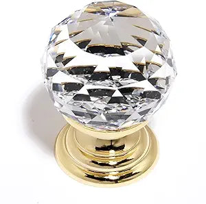 Alno C210-GLD Traditional Crystal Knobs, 1-1/4", Gold