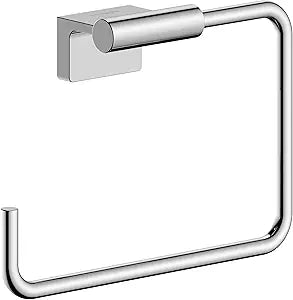 hansgrohe AddStoris S Modern Towel Ring in Chrome, 41784000