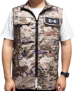 La La Pet Camouflage Dog Trainer Vest Multi-Pockets Adjustable Waist Drawstring Pet Training Jacket Handler Clothes for Small Medium and Large Dogs Outdoor Activities XXXL