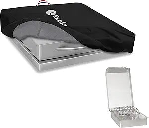 Covers for Bull Outdoor Products 60008 Stainless Steel Single Side Burner,Heavy-Duty Waterproof Burner Cover with Plush Lining, 23''L x 13.5''W x 5''H, Black