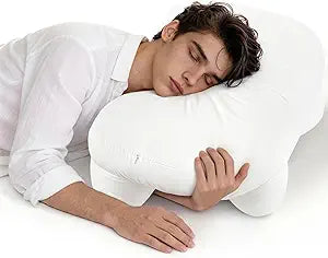 Side Sleeper Pillow with Arm Holes, Ergonomic Arm Tunnel for Shoulder Pain Relief, Adjustable Height Neck Pillow for Adults, Plush Down & Foam for Comfortable Sleep, 1PC Pillowcase, 18"X27"