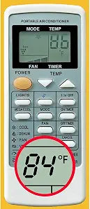 Replacement for Sharp Portable Air Conditioner Remote Control CRMC-A705JBEZ CV-P09LV AY-A9GR CV-2P10SC CV-P09LX CV-P10LC CV-P10MC CV-P10NC CVP10NC-D CVP10NC-R CV-P10PC CVP10PC-D CVP10PC-R, Fahrenheit