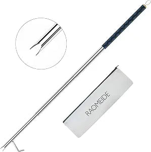 RAOMEIDE 49 Inches Fire Poker for Fire Pit Outdoor, Extra Long Campfire Poker Blower, Stainless Steel Fireplace Tools Indoor