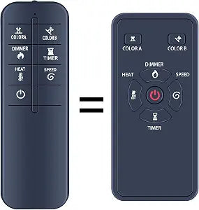 New Replacement Remote Control Compatible with R.W.Flame Electric Fireplace RFH-6001LH RFH-7401LA RFH-7401LB RFH-10201LA RFH-10201LB RFH-10201LC
