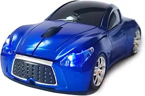 Wireless Car Mouse 2.4Ghz 3D DPI 1600 Cool Sport USB Gaming Mouse Mice for PC Computer Laptop Notebook Blue