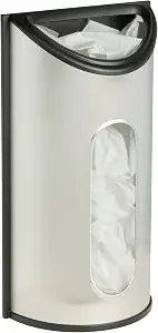 Honey-Can-Do Stainless Steel Plastic Bag Saver & Trash Bag Dispenser, Wall-Mounted Plastic Bag Organizer for Kitchen, Pantry, Garage, Durable Stainless Steel Storage for Grocery Bags and Space-Saving