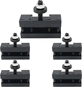 EATAKWARD 250-201 Quick Change Turning & Facing Lathe Tool Post Holder for BXA Tool Posts 250-200 or 250-222 (5 PCS)