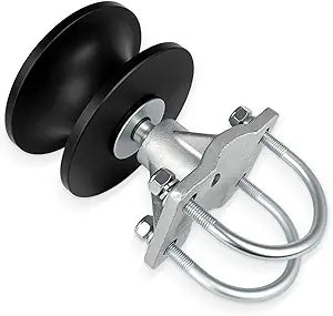 Cantilever Gate Rollers, Nylon Sliding Gate Rollers for 4" Round Post, 2-3/8" or 2-1/2" Chain Link Fence Gate Frames, Sliding Gate Hardware Kit, 1 Pack