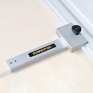 POWERTEC Track Saw Guide Rail Square, 90 Right Angle Guide Rail Protractor, Adjustable Square Guide Compatible with Festool,Makita,Milwaukee, Ridgid,Kreg (71962)