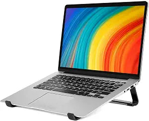 Thibault Laptop Stand for Desk - Aluminum Ergonomic Computer StandLaptop Riser, Cooling Laptop Holder, Compatible with MacBook Air Pro/Dell/HP/Lenovo/Alienware and 13-17 inches Laptops, Blue-Black