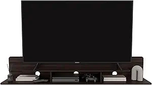 Tuhome Marquis Floating TV Stand with Open Shelves, Modern Media Console for Living Room or Entertainment Area