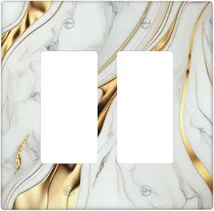 Gold Marble Light Switch Covers Decorative