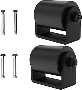 Sdstone 2Pack Slide Gate Guide Roller with C Post Welded Bracket3" Hard Nylon Sliding Rolling Gate Rollers, Heavy Duty Sealed Ball Bearing Side Roller Assembly,Sliding Rolling Gates Guider