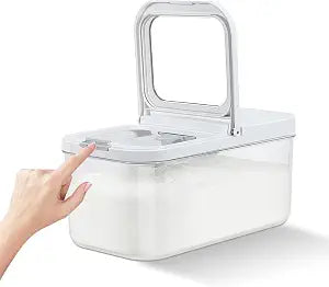Rice Flour Storage Container 10-12 Lbs, Airtight Dry Food Container & Scoop