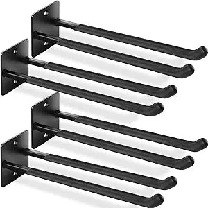 14" Large Garage Hooks, 4-Pack Garage Hooks Heavy Duty, Utility Steel Garage Wall Hooks for Hanging Yard Tools,Car Tires, Ladders,Chairs and More