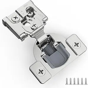 20 Pack 1/2" Overlay 3D Soft Close Hinges for Face Frame Kitchen Cabinet, 3 Way Adjust, Self Closing Concealed Cabinet Hinges-105 Degree