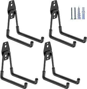 HUPBIPY Garage Hooks Heavy Duty 4 Pack, Wall Mount Ladder Hooks