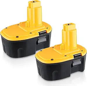 DC9091 4.8Ah Ni-MH Battery Replacement for Dewalt 14.4V Battery DW9091 DE9091 DE9092 DE9038 DW9094 Compatible with Dewalt 20V Cordless Power Tools 2 Pack