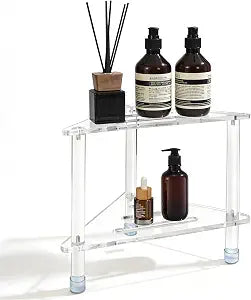 14.3''H Acrylic Corner Shower Stool for Shaving Legs