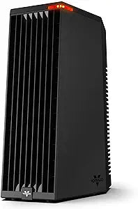 Vornado Rise 12H (2025) Small Room Personal Tower Heater, 2 Heat Settings, Advanced Safety, Targeted Heating, 12 Inches Tall, Manual Control Dial, Heater for Desktop, Office, and Bedroom Use, Black