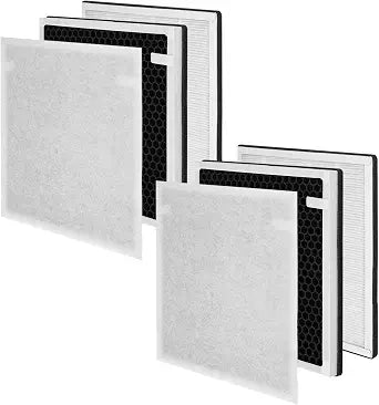2-Pack IC-5018 IC5120 True Hepa Filter, Compatible with InvisiClean Aura IC-5018, Aura II IC-5018 and Sensa IC-5120 Air Purifier, H13 Grade 3-in-1 True HEPA Filter