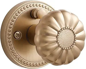 2 Pack Champagne Bronze Door Knobs Interior Privacy Door Knob for Bedroom and Bathroom,Zinc Alloy