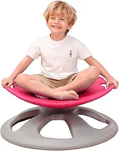 BABAMU Spinning Chair for Autistic Kids, Sensory Chair Upgrade Handle, Autism & ADHD Toys, Kid's Furniture, Autism Sensory Products for Kids (Bubblegum Pink)