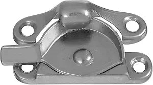 National Hardware N325-381 V600 Window Sash Lock Crescent Type, Satin Nickel 6 Pack