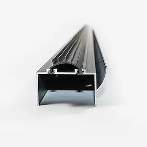 Aluminum U-Shaped Door Bottom with Drip Cap Seal Waterproof and Keeps Everything Out from The Bottom Black/Silver -Make Your Door More Secure and Stronger (Black, Length 48 Inch 2 1/4 Width)