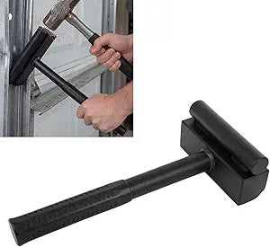 Garage Door Track Repair Tool, Contoured Anvil Straightener for 3-Inch Commercial and Industrial Roller Rails, Heavy-Duty Solid Iron Alignment Tool for Bent Track Reshaping
