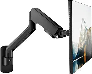 PEGZONE Single Monitor Wall Arm 17"-40" Ultrawide 26.4Lbs VESA Black