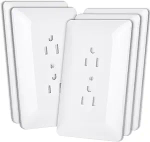 Bates- Duplex Wall Plate, 5 Pack, White Outlet Covers Wall Plate