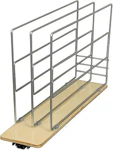 Knape & Vogt TDRO-FNW-6 in. Tray Divider Roll Out Cabinet Organizer, Frosted Nickel