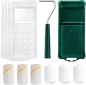 Paint Roller Kit, 12 Pack, 2 Inch Mini Paint Roller with Trays