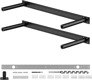 Floating Shelf Brackets Heavy Duty (No Router) 200lbs Blind Support Hardware with Drillable Backplate Fits 1.2"4" Wood Aluminum Rod Mounting Bracket Kit (18X6X1.2-Starter Jig)