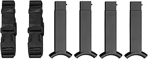 Disc-O-Bed Stack Adapter Kit 2XL Cot Systems to Bunk Beds, Compatible with Both Round and Straight Bed End Frames, Black