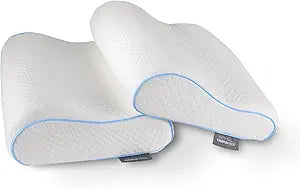 Tempur-Pedic TEMPUR-Neck + Cooling Pillow, Standard - Medium Profile - 2-Pack