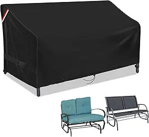 Outdoor Loveseat Cover, 2-Person Waterproof Patio Glider Covers for Outdoor Furniture Glider Bench Cover Patio Loveseat Cover Swing Sofa Furniture Covers - 48" L X 28" W X 35" H