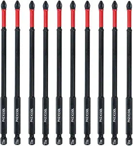 10 Pack Long Phillips Bits Magnetic Anti Slip Screwdriver Bits
