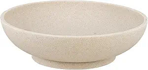 L'ARL GMVOI Large Decorative Bowl,Modern Fruit Bowl for Kitchen Counter,Handicraft Decorative Bowls for Home Decor,Stylish Key Bowl for Entry Table - Artificial Stone Beige