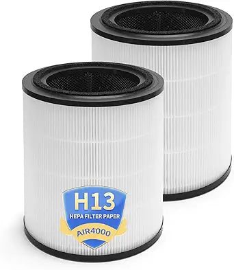 4000 Replacement Filter Compatible With BOSCH 4000 Air Purifier,3-In-1 HEPA Activated Carbon Filter 2 Pack