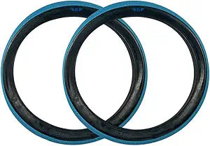 SE Bikes Speedster Beast Mode 27.5 x 3.0 OEM BMX Durable Wire Bead Replacement Dirt Street Bike Tire Bundle (Blue)