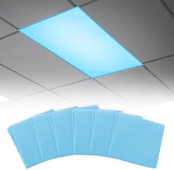 Fluorescent Light Covers for Ceiling Lights Classroom with 10 Strong Magnet